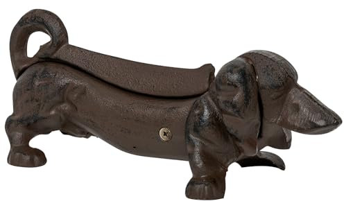 Woodside Outdoor Garden Novelty Dachshund Boot Scraper, Cast Iron Sausage Dog Shoe/Welly/Trainer Mud & Dirt Scraper
