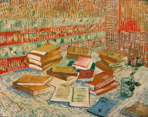 EfeMir Ölgemälde auf Leinwand Retro Wandkunstdruck Berühmte Gemälde die Gelben Bücher von Vincent Van Gogh für Heimtextilien 60x90cm