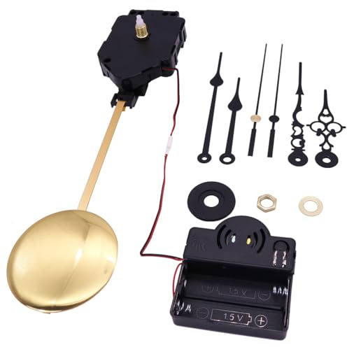 Angoily Uhrwerk Mit Pendel Und Glockenspiel DIY Reparatur Set Für Wanduhr Ersatz Bastelprojekte Inklusive Mehrfach Zeiger Und Zubehör 4.92X0.12X0.04In