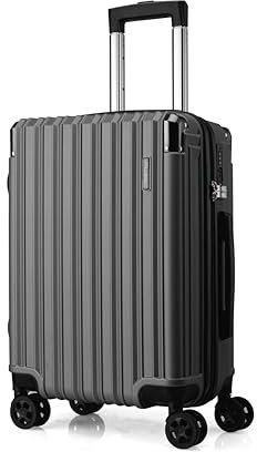 FLIEE Cabin Suitcase Hard Shell | Lightweight Suitcase |55x40x20cm Cabin|Telescopic Handle | TSA 3 Digit Combination Lock| Suitable for Ryanair, Easyjet, Jet 2 Paid Carry-ons (Grey, Cabin 20)