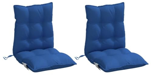 vidaXL Coussin d'extérieur 2 pc Bleu Royal 100 x 50 x 7 cm