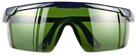 Alnicov Laser Safety Glasses, Green, Ergonomic Design, Impact Resistant, Broad Spectrum UV Protection, Welding Safety Glasses, Comes with Case and Cleaning Cloth