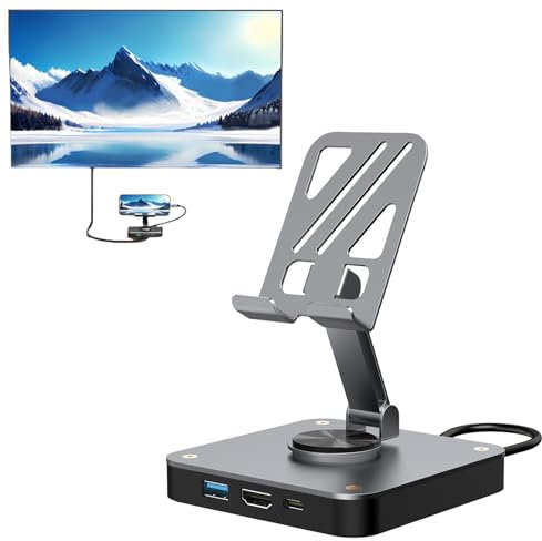 AriKroii Switch TV Dock, Docking Station für Nintendo Switch/Switch OLED, 3 in 1 Tragbarer Ladeständer mit 4K HDMI, USB 3.0 und PD 100W Port, Ladestation Ständer Ersatz für Offizielle (Schwarz)