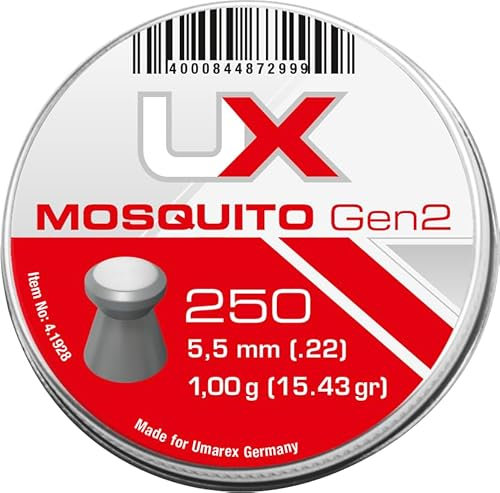 Umarex Mosquito Gen2 Diabolos, 5,5 mm (.22), 1,00 g (15,43 gr), 250 Stück, Dose