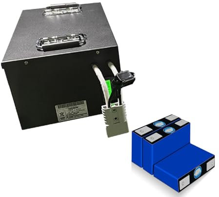 WILLQ Batería Litio 48 voltios, batería LiFePO4 48V 50Ah batería de fosfato de Hierro y Litio para Camiones Inteligentes AGV de 48 V, batería de Respaldo para Robots industriales