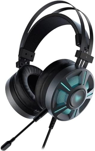 HOUDISAM Casque de Jeu avec Son Surround 7.1, Un Casque avec Micro antibruit et lumière RVB, Casque de Jeu sur Ordinateur