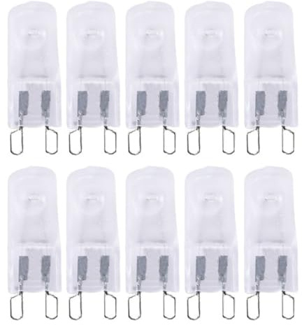 UGEFKMQ 10 X Kapselbirne Halogen G9 40W 230V Halogen Leuchtmittel G9 25W 230V Halogenlampe 2-Polig Warmweiß für Backofenlampe, Deckenleuchten, Leuchter 40W