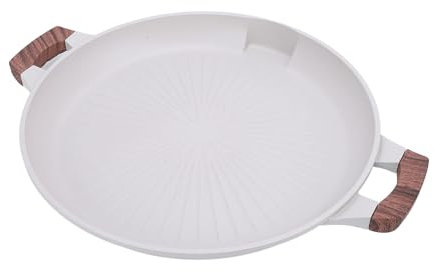 Tnfeeon Padella per Barbecue, Padella per Barbecue Tradizionale Coreana Padella Teppanyaki in Lega di Alluminio Maifanite Piano Cottura Padella per Barbecue per Esterni Antiaderente