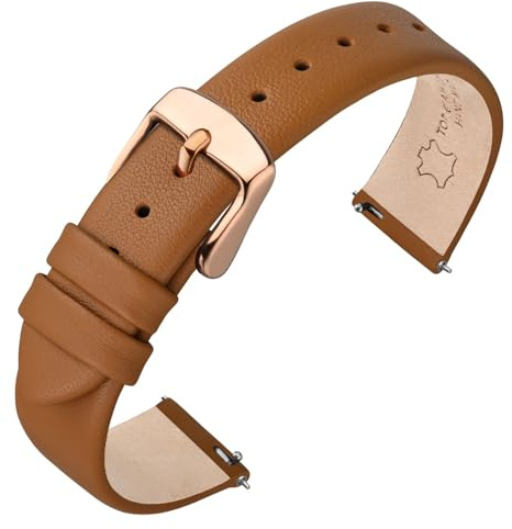 ANNEFIT Leder Uhrenarmbänder für Herren Damen, Schnellverschluss Ersatzarmband 12mm 13mm 14mm 16mm 18mm 20mm 22mm