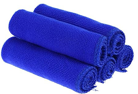 Vaguelly Paño de Limpieza de Microfibra Ultrafina 25x25cm, 20 Unidades, Azul, Alta Absorción para Cocina y Limpieza del Hogar