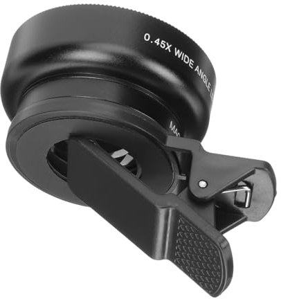 Operitacx Lente De Cámara Móvil Ultra Gran Angular Sin Distorsiones con Clip Fácil Instalación para Fotos Macro y Amplias Paisajes Smartphones