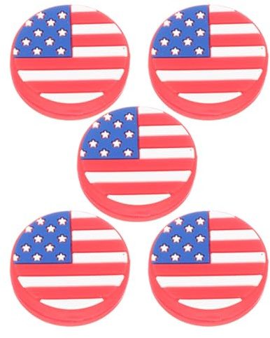 Gogogmee Smorzatore di Vibrazioni in Silicone per Racchetta da Tennis Bandiera Usa Set da 5 Pezzi Accessorio Antivibrazione per Riduzione Urti e Uso Sportivo