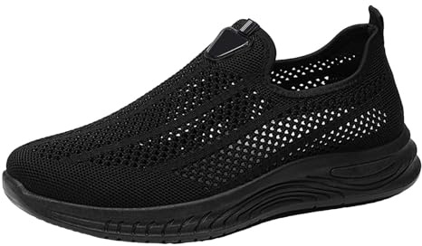 Zapatillas para Hombre,Sin Cordones Slip on Sneakers Tenis Zapatos Comoda Ortopédicas Barefoot Zapatillas Running Hombre Correr Jogging Caminar Bambas Gimnasio Fitness Atlético Tenis Trabajo