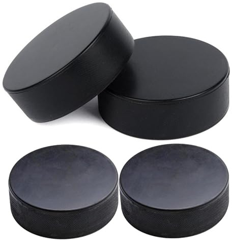 Street Hockey Puck – 7,95 x 6,95 x 0,98 tum 4 x ishockeypuckar officiell förordningsstorlek, diameter 7,6 cm tjocklek 2,5 cm träningsutrustning inomhus sporttillbehör för träning