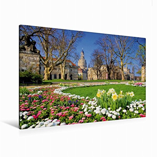 Premium Textil-Leinwand 120 x 80 cm Quer-Format Dresden | Wandbild, HD-Bild auf Keilrahmen, Fertigbild auf hochwertigem Vlies, Leinwanddruck von LianeM