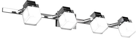 Foco aplique lámpara 4 luces cristal cuadrado bordes transparentes Top Light modelo Dice 1095/F4