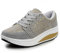 Mujer Adelgazar Zapatos Sneakers para Caminar Zapatillas Aptitud Cuña Plataforma Zapatos Gris,37 EU/Etiqueta 38