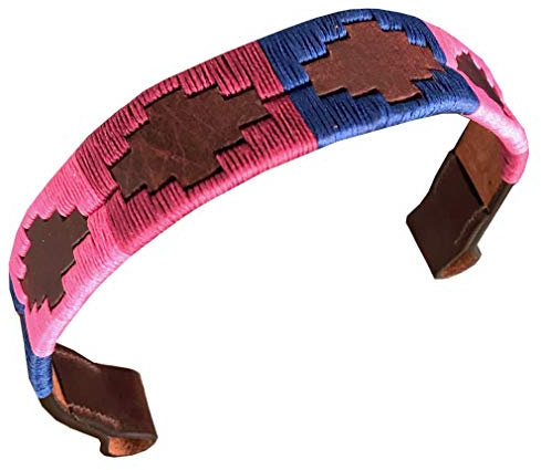 Carlos Diaz Designer Echtes Leder Gewachstes Besticktes Gaucho Polo Pferd Zaumzeug Stirnband (Kleines Pferd 15 Zoll)