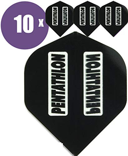 ABC Darts Flights pentatlon – klassisk – svart – 10 sats (30 stycken dartflyg)