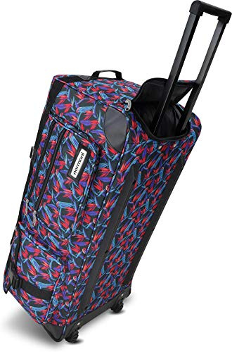 normani Reisetasche 100-150 L Reise-Trolley Jumbo XXL Big-Travel mit 2 Rollen und großem Hauptfach - riesig, Leichter und Stabiler Trolley Pally Parrots / 100 Liter XXL