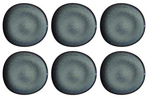 CREAFLOR HOME Villeroy & Boch Lave GRIS Speiseteller Ø 28cm 6er Set grau Steingut
