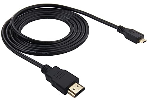 Hensych Cavo video da 1,5 m a 19 pin da HDMI a Micro HDMI per Go-Pro Hero 10/9/8/7/6/5/4/3/2/1, per Sony, LG/Panasonic/Canon/Nikon, per smartphone e fotocamere