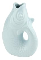 Gift Company Vase Monsieur Carafon XS, Dekovase in Fisch-Form, Steingut, Blue Horizon, 13 cm, 1087402009