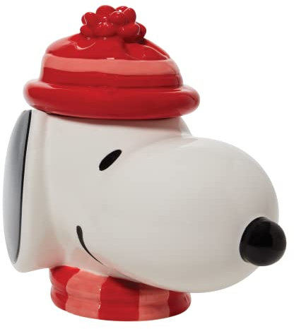 Enesco Peanuts Ceramics Keksdose mit Snoopy-Gesicht, geformt, 26 cm, mehrfarbig