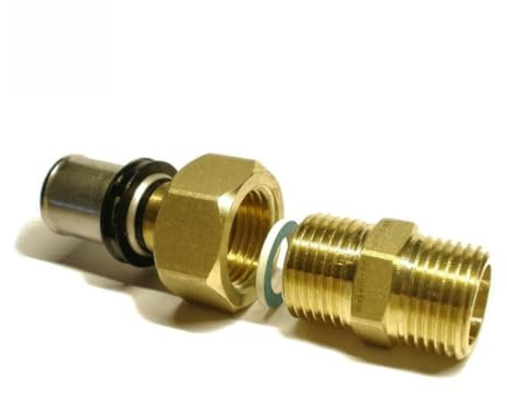 Sanpro Pressfitting Übergangsverschraubung Außengewinde, Größe 26x3 - Gewinde 3/4