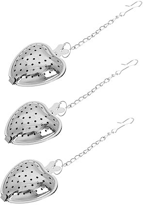 BESTonZON 12pièces Infuseurs à Thé Acier Inoxydable Forme De Cœur Filtres à Thé Suspendus Pour Infusion De Fleurs Et Épices Outils De Filtration Pratiques Pour Tasses Et Théières