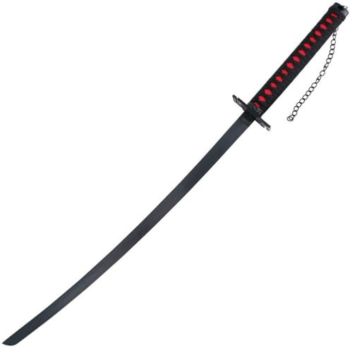 G8DS Katana Schwert Schwertscheide Schwarz - Samurai Schwert - Ninja Cosplay Fasching Kostüm Deko Training Rollenspiele Sammler Outdoor Freizeit Hobby