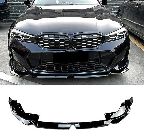Auto Frontlippe Frontspoiler,für BMW 3er G20 M Sport 320i 325i 2023 2024,Frontlippe Spoiler Protector Splitter Kit,A-Glossy Black