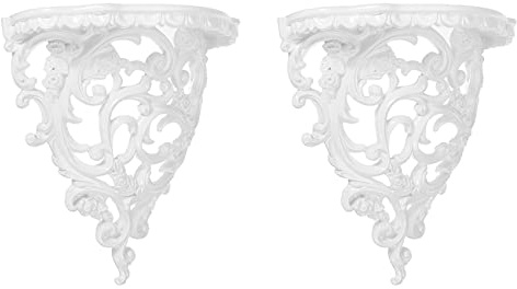Xptieeck 2X Dekorative Regale Im Barock Stil für Wohnen Blumen Wand Behang Lager Regal Dekor Klein