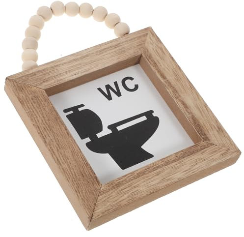 CIYODO Decorazione Vintage Per Bagno Targhetta Appendibile Per Wc Rustico Per Toilette Design Creativo e Facile Da Installare Per Ristoranti e Case