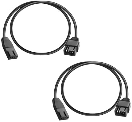 GINTOOYUN 2 Pcs 4 Pin PWM Verlängerungskabel für Chassis-Fans und Computer-Kühlventilatoren (13.7 Zoll) (Stil 1)