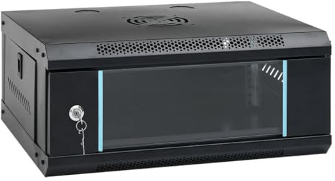 vidaXL Coffret de réseau Mural 4U 19 IP20 53x40x21 cm, Coffret de réseau Mural, Armoire de données, Support de réseau, Armoire de réseau de Rangement