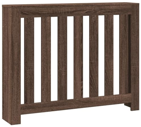 vidaXL Cache-radiateur chêne Marron 104x20x82 cm Bois d'ingénierie, Bouchon de radiateur, Cache-radiateur Haut, radiateur à Profil réduit