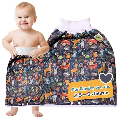 Lumina Windelrock - das Original, für Babys & Kinder ab 2,5 bis 6 Jahren | Stilvoller Auslaufschutz, Trainingshose & Überhose in der Nacht – Saugfähig & atmungsaktiv, waschbar, Größe 2, Forest Night
