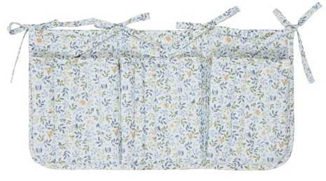 Little Dutch Organizer Utensilo Aufbewahrugstasche mit 3 Taschen für Babybett oder Laufgitter Forest Adventure blau - Forest Friends