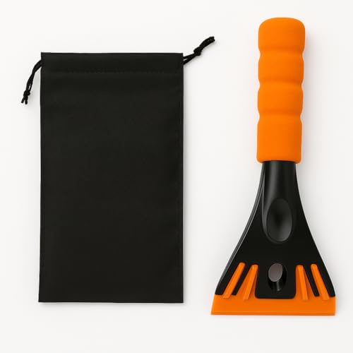 WILLOW Ice Scraper for Car Windscreen – Wide 10.8cm TPU Blade, No-Scratch Frost & Snow Remover – Falcon Claw Design, Soft Grip Handle & Storage Pouch – Heavy-Duty Winter Tool for Car SUV Truck
