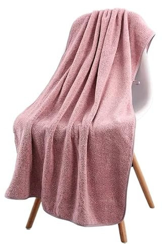 WANGZEYU Badetuch Weiches Korallen-Fleece-Faser-Badetuch for Erwachsene, Reine Farbe, Duschtuch for den täglichen Gebrauch zu Hause BadetüCher(Red)