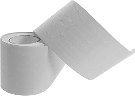 HOLIDYOYO 5m Battiscopa Adesivo Bianco in Pvc Modanatura Autoadesiva Per Angoli Muro Parete Pavimento Versatile Per Legno Ceramica e Metallo Facile Installazione Senza Attrezzi