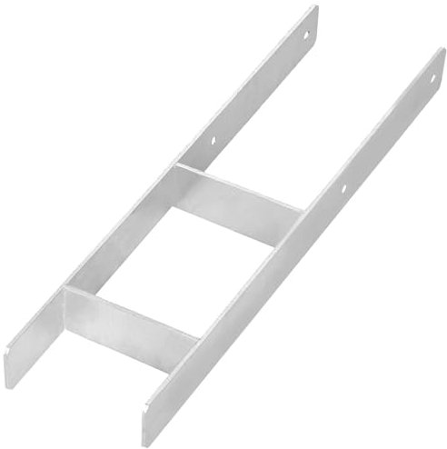 KOTARBAU® H-Pfostenträger zum Einbetonieren 150 mm / 600 mm H-Anker aus galvanisch verzinkter Stahl Silber Pfostenanker Balkenschuhe Stützenfuß Pfostenschuh mit Betonanker Stahlträger Stahlanker