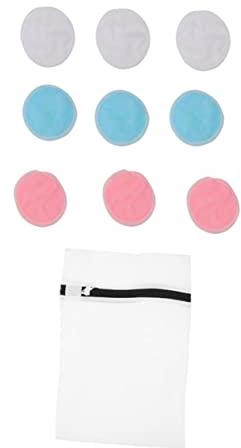 OSOLADY 10stücke Wiederverwendbare Make-up Reinigung Pads Bambusfasermaterial Kosmetiktücher Runde Pads Für Gesichtspflege Und Make-up Entfernung