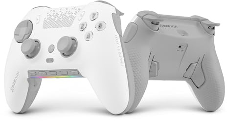 SCUF ENVISION PRO Wireless V2 (2025) PC Only Gaming Controller – Anti-Drift Thumbsticks – Five Remappable G-Keys – Remappable Back Paddles – Instant Triggers – White