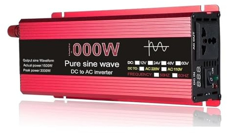 Onda Sinusoidale Convertitore Corrente Inverter A Onda Sinusoidale Pura 3000W 2200W Tensione CC 12V 24V A CA 110V 220V Convertitore Potenza Trasformatore Inverter Solare(12V,220-230 50HZ_3000W)
