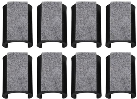 Confezione da 8 feltrini per sedie da 25 mm per protezione del pavimento, in feltro e plastica resistente all'usura, a forma di U, riducono il rumore e i graffi su legno laminato marmo, compatibili