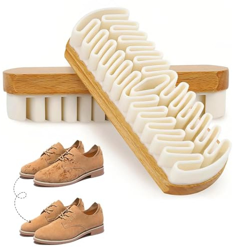 YGCHEN Cepillo de Silicona Suave para Ante, Puntos Suaves para Limpiar y Levantar el Terciopelo sin Dañar, Perfecto para Zapatos, Botas y Accesorios de Piel Mate