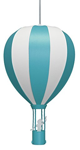 R&M Coudert Lampe Suspension Chambre d'enfant Montgolfière Turquoise