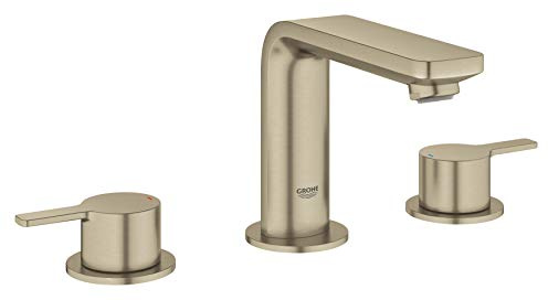 Grohe 20578ENA Lineare M-Size Bathroom Faucet with Fixed Spout, Brushed Nickel
